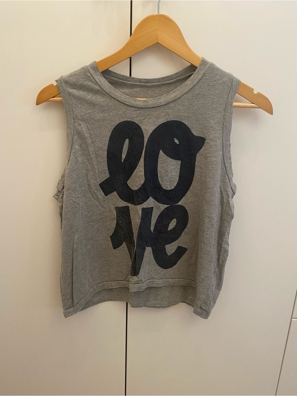 good hYOUman Heather Grey Logo Tee
